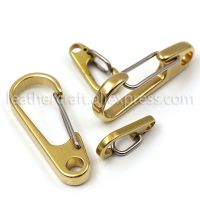 1x Pure Brass Curtain Clasp Split Key Ring Hook Chain Loop Key Ring Keychain Strap Wallet Bag Leather Belt Hooks 1 1-1/4 2