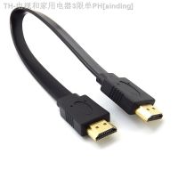 【CW】✎❀  30/50/100 cm Short HDMI-compatible Male to Plug Flat Cable Cord Audio Video TV for PS4/PS3 Cables