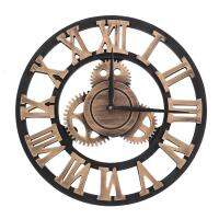 【ราคาถูกสุด】 【Biggest Discount + High Quality】 3D Vintage Wall Clock Rustic นาฬิกาติดผนังแฮนเมดเกียร์ขนาดใหญ่ไม้ VINTAGE Decor สำหรับห้องนั่งเล่น/สำนักงาน/