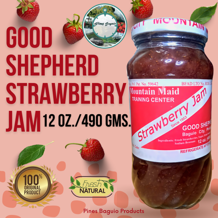 STRAWBERRY JAM (WHOLE BERRY) GOOD SHEPHERD 12oz. (490 grams) Lazada PH