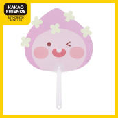 Quạt Nhựa Apeach F09626 - Kakao Friends - Quạt nhựa màu hồng dễ thường cute chính hãng