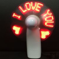 Mini Night Light Handheld Fan Led Lights Mini Flexible LED Cooler Desktop Cooling Gift Fan Characters Messages Word "I Love You" Night Lights