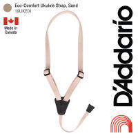 DAddario® 19UKE01 Eco-Comfort Ukulele Strap สายสะพายอูคูเลเล่ แบบตะขอเกี่ยวช่องเสียง ทำจากวัสดุรีไซเคิล เป็นมิตรต่อสิ่งแวดล้อม แข็งแรง ทนทาน ** Made in Canada **