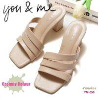 [ส่งเร็วพิเศษ!] You &amp; Me ( ??Ready to ship) รองเท้าส้นสูง รองเท้าเเฟชั่นผู้หญิง YM-050