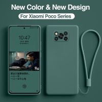 Floveyoo Poco X3 Pro Pocox3 Pro NFC เคสซิลิโคนเหลวนิ่ม,เคสฝาหลังโทรศัพท์พร้อมสายคล้องสำหรับ Xiaomi Poco X3 X 3 Pro X3pro NFC