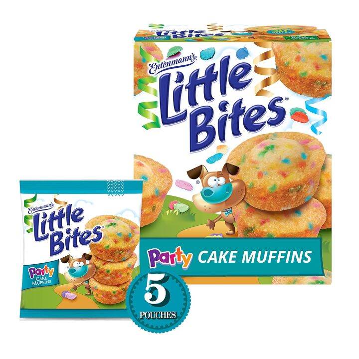 Entenmann's Little Bites Party Cake Mini Muffins, Funfetti Snacks, 5