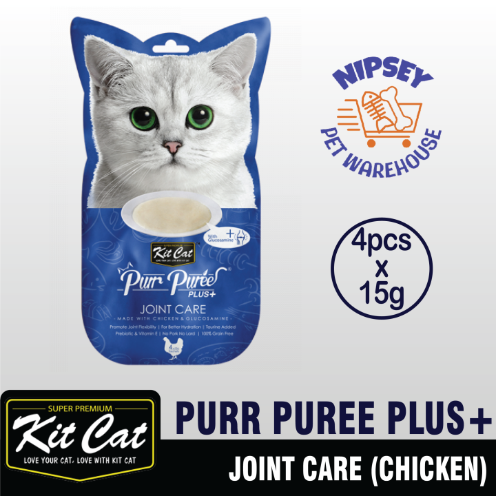 Kit Cat Purr Puree Plus Chicken (Joint Care) Cat Treats 4pcsx15g