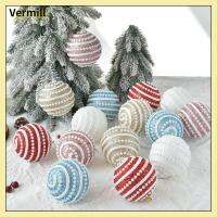 VERMILL 2pcs การตกแต่งตกแต่ง ลูกบอลคริสต์มาส งานฝีมืองานประดิษฐ์ ของขวัญสำหรับเด็ก ท็อปเปอร์ต้นคริสต์มาส สวัสดีปีใหม่ 8ซม. ค่ะ ของประดับตกแต่งคริสต์มาส ปาร์ตี้สุขสันต์วันคริสต์มาส