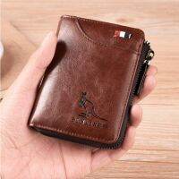 PU Fashion Wallet for Men Coin Purse RFID Blocking Anti-theft  Wallet Zipper Businesscard Holder ID Card Bag Wallet Male Purses