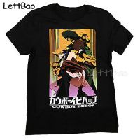 Cowboy Bebop Group Anime Vintage Black Tshirt Men T Shirt Retro Graphic T Shirts 100 Cotton Tshirt Man Punk 100% Cotton