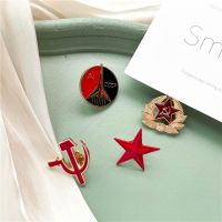 hot【DT】 Soviet Enamel Brooch Badge Coat Lapel Pins Jewelry