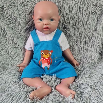 【YF】 17-inch hand-painted silicone reborb doll 100  whole body soft washable can wear pacifier real feel baby