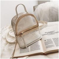 JASMIN NOIR Transparent Women Backpack Clear PVC School Bag PVC Travel Bagpack