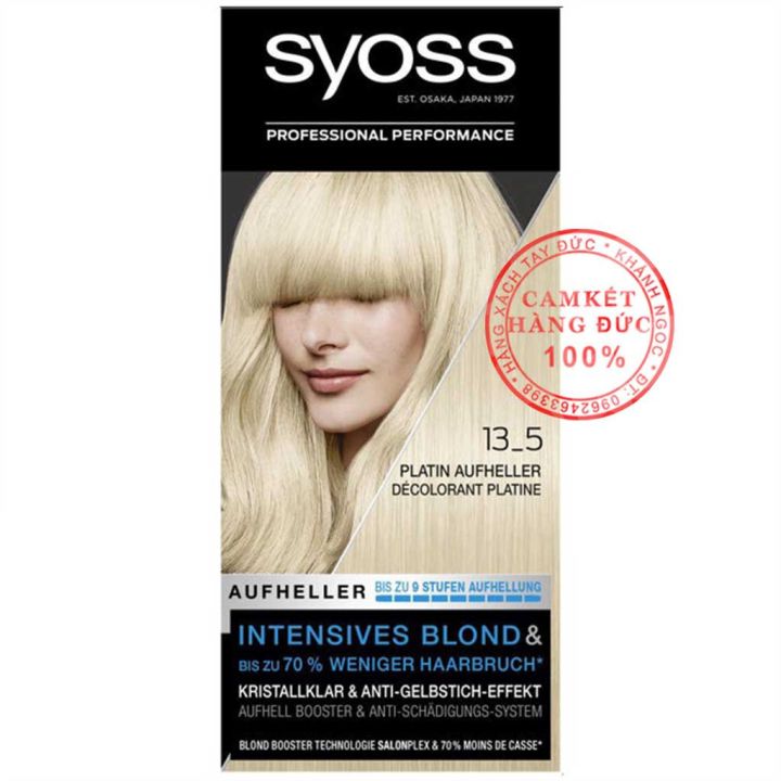 Thuốc nhuộm tóc Syoss Professional Platin Aufheller là lựa chọn tốt nhất cho những ai muốn tạo ra một phong cách tóc \