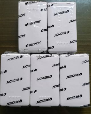 RECKON กล่องบล็อคลอย ขนาด 2x4 นิ้ว-สีขาว ( มีฝาเปิด-ปิด ) จำนวน 5อันต่อ 1ชุด
