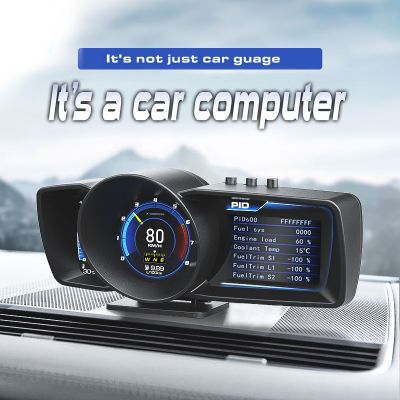 เครื่องวัดความเร็ว A600 HUD GPS + OBD2 ระบบ head-up จอแสดงผล LCD นาฬิกาจับเวลา มัลติฟังก์ชั่น ชิ้นส่วนรถยนต์ สามารถตรวจสอบความเร็วเครื่องยนต์ สถานะอุณหภูมิน้ํา