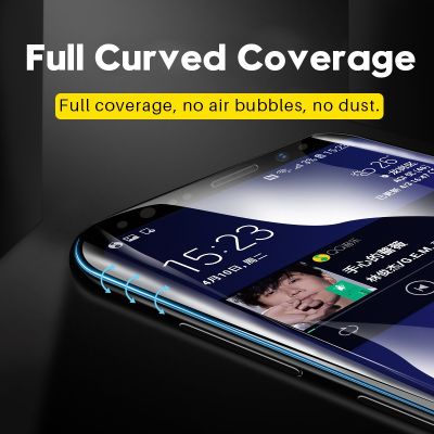 ฟิล์มกระจกนิรภัย9D สำหรับ Samsung Galaxy S8 S9บวก S10 S20 S21ตัวป้องกันหน้าจอบันทึกพิเศษ8 9 10 20