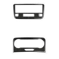 Carbon Fiber Center Console Air Conditioner CD Frame Cover Trim 2pcs For Mercedes Benz GLK X204 300 260 350 250 220 2013-2015