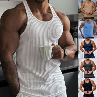 2023 Summer new men Vest gym Tank top Men Fitness sleeveless shirt Male Exercise Sports vest Undershirt Gyms train clothing