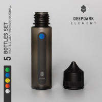 DeepDark e Bottle Set (5pcs) : 30/60ml Premium Bottle Material Matte Black Color.