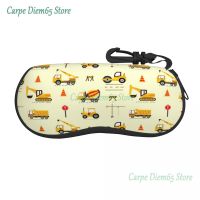 【LZ】✒  Cute Construction Machinery Car Sunglasses Case para homens e mulheres Glasses Bag Reading Eyeglasses Box Sunglasses Acessórios