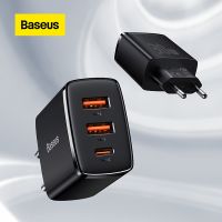 [CNIU digital accessories] Baseus USB C ที่ชาร์จแบตเตอรี่โทรศัพท์30W QC3.0 PD20W เร็ว Type-C สำหรับ iPhone 13 12 Pro Max Samsung Xiaomi การเดินทางขนาดกะทัดรัดขนาดเล็ก