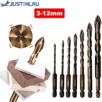 JUSTINLAU 4-7Pcs/set Cross Hex Tile Bits Glass Ceramic Concrete Hole Opener Alloy Triangle Drill Size 3/4/5/6/8/10/12 mm Drills  Drivers