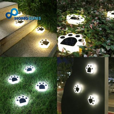 ☞☢✌ LED Solar Garden Light Outdoor Waterproof Garden Lawn Lamp Decoration Dog Cat Animal Paw Print Lights Path String Paths Light
