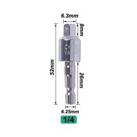 ส่วนต่อขยายอะแดปเตอร์สี่เหลี่ยมจัตุรัสไฟฟ้าพร้อมสว่านซ็อกเก็ตหมุนได้1P 1/2 "ไดรเวอร์ถึง Hex 3/8" ซ็อกเก็ตสำหรับบิตก้านหมุน1/4 "อุปกรณ์ทำมือ