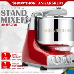 Ankarsrum Original 6230 Mineral White and Stainless Steel 7 Liter Stand  Mixer 