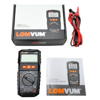 LOMVUM AUTO Range Digital Multimeter ACDC Voltage Current Meter Backlight LCD Display LED Flashlight Black with Probes Wire Pen