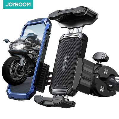 JOYROOM Motorcycle Phone Mount 2023 Newest Security Clamp One Hand Operation Handlebar Bike Phone Holder for 4.7