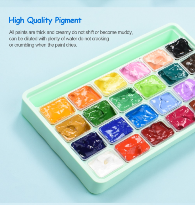 Gouache Paint Set, 56 Colors x 30ml Unique Jelly Cup Design in a