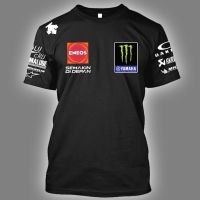 Super Premium: Moto GP 2023 Yamaha Monster Energy Racing Team Mens Big Size Short Sleeve Casual Trending Graphic Tees For Men Women Couple Set