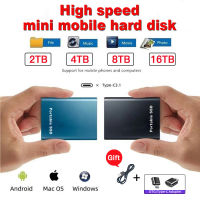 1TB แบบพกพา SSD 2TB ความเร็วสูงมือถือ Solid State Drive 500GB จัดเก็บข้อมูลภายนอก Type-C USB 3.1อินเตอร์เฟซสำหรับแล็ปท็อป Pcmac