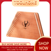 ToolHome- Lap Harp 19 Strings Music Maker ของเล่นมะฮอกกานีเครื่องดนตรีพร้อมประแจปรับแต่ง Picks สำหรับเด็กเด็กเริ่มต้นและคนรักดนตรี