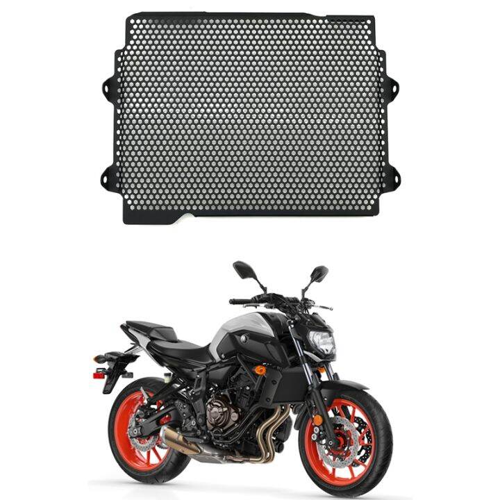 thumbnail image 2 of Black Aluminum Radiator Grille Guard Cover For Yamaha MT07 / MT-07 / FZ07 (2008-2024) – Easy Fit, Polished Finish 2 of 3