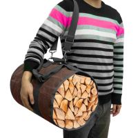 Supersized Canvas Firewood Wood Carrier bag Log Camping Outdoor Camping Holder Carry storage bag 95.2x47.0 cm Wooden Canvas Bag