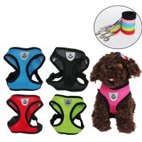 【LZ】gu35746464202402 Pet Chest Strap Dog Harness Clothes Reflective Adjustable Vest Set For Outdoor Walking Small Medium Sized Dog Pet Accessories