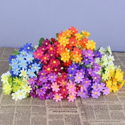 [AYIQ Flower Shop] ดอกไม้จำลองดอกกล้วยไม้ดอกเบญจมาศขนาดเล็กของตกแต่งงานแต่งงานในบ้านสวนกลางแจ้งผ้าไหมประดิษฐ์