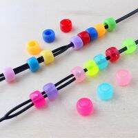 【CC】 10-50Pcs Colorful Beads Big Hole bead with the Beading tool Kids Dreadlock Braid Hair Styling Accessories