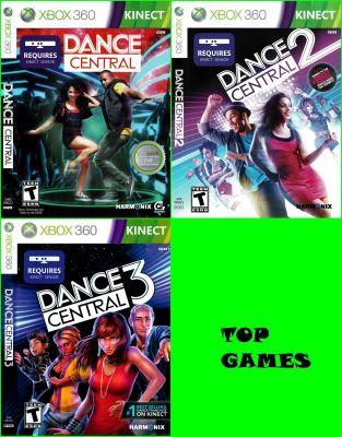 Dance Central 1-2-3 แผ่นเกม Xbox360 สำหลับเครื่องแปลงระบบ RGH/JTAC LT2.0 LT3.0