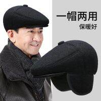 COD tjjs079 Middle-aged and elderly hat men winter grandfather old man father day ear protec中老年人帽子男士冬季爷爷老头爸爸天护耳保暖前进鸭舌帽围巾10.8