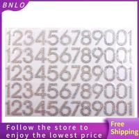 BNLO 60Pcs พลอยเทียมเทียม สติ๊กเกอร์ตัวเลขพลอยเทียม สีขาว AB แพทช์ appliques ดีไอวาย สติกเกอร์กลิตเตอร์ สำหรับกล่องจดหมาย