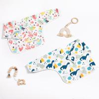 【YD】 Baby Bibs Sleeve Infant Feeding Bib with Cartoon Apron Kid Burp Saliva