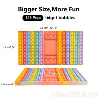 Big Size Pop It Game Fidget Toy Jumbo Rainbow Chess Board Game Stress Relief Pop Toy for Parent-Child Interaction Huge Push Bubble Pop Fidget Toys for Kids Teen s Gifts