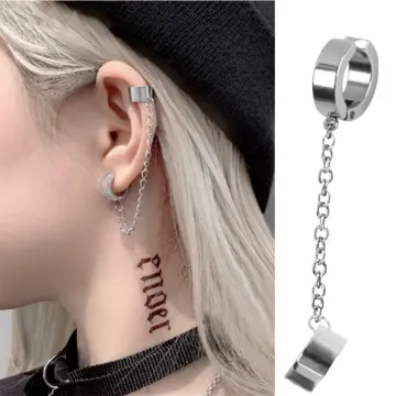 Mens on sale chain earrings