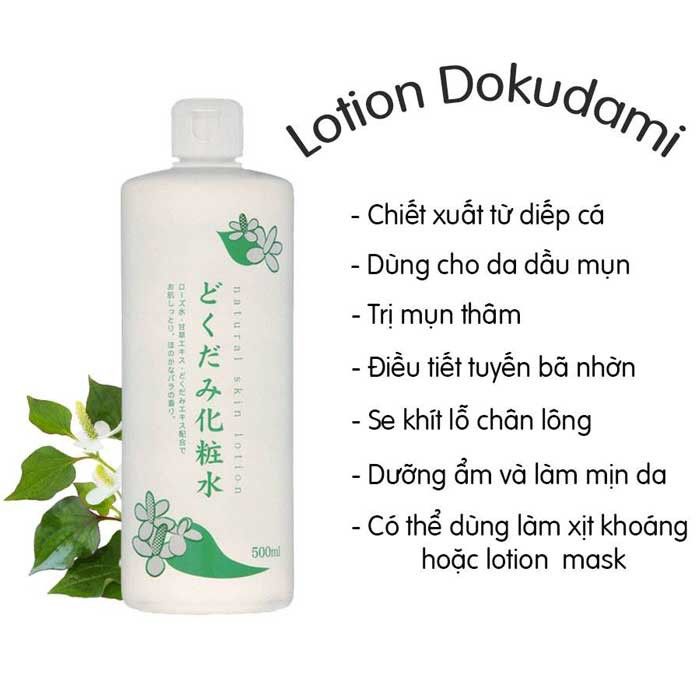 toner Nước hoa hồng diếp cá Dokudami Natural Skin Lotion Nhật 500ml | Lazada.vn