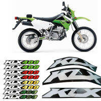 รูปลอกตกแต่งรถจักรยานยนต์สำหรับคาวาซากิ KLX KLX400 KLX400R KLX400SR 2002 2003 2004 3D กาวสวิงแอร์กล่องสติกเกอร์ถัง