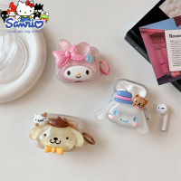 3D Sanrio Cinnamoroll ตุ๊กตาส่องสว่างสำหรับศัพท์มือถือ 1 2 3กรณี Pro 2กรณีอุปกรณ์เสริมหูฟัง Air Pod Cover